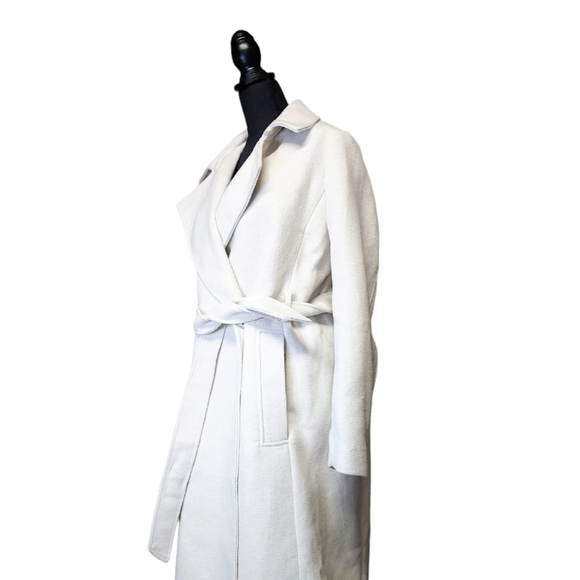 H&M Jackets & Blazers - 🤍 Tie Belt Longline Coat White Size M